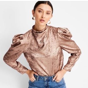 Future Collective Kahlana Barfield‎ Copper Blouse Size XS